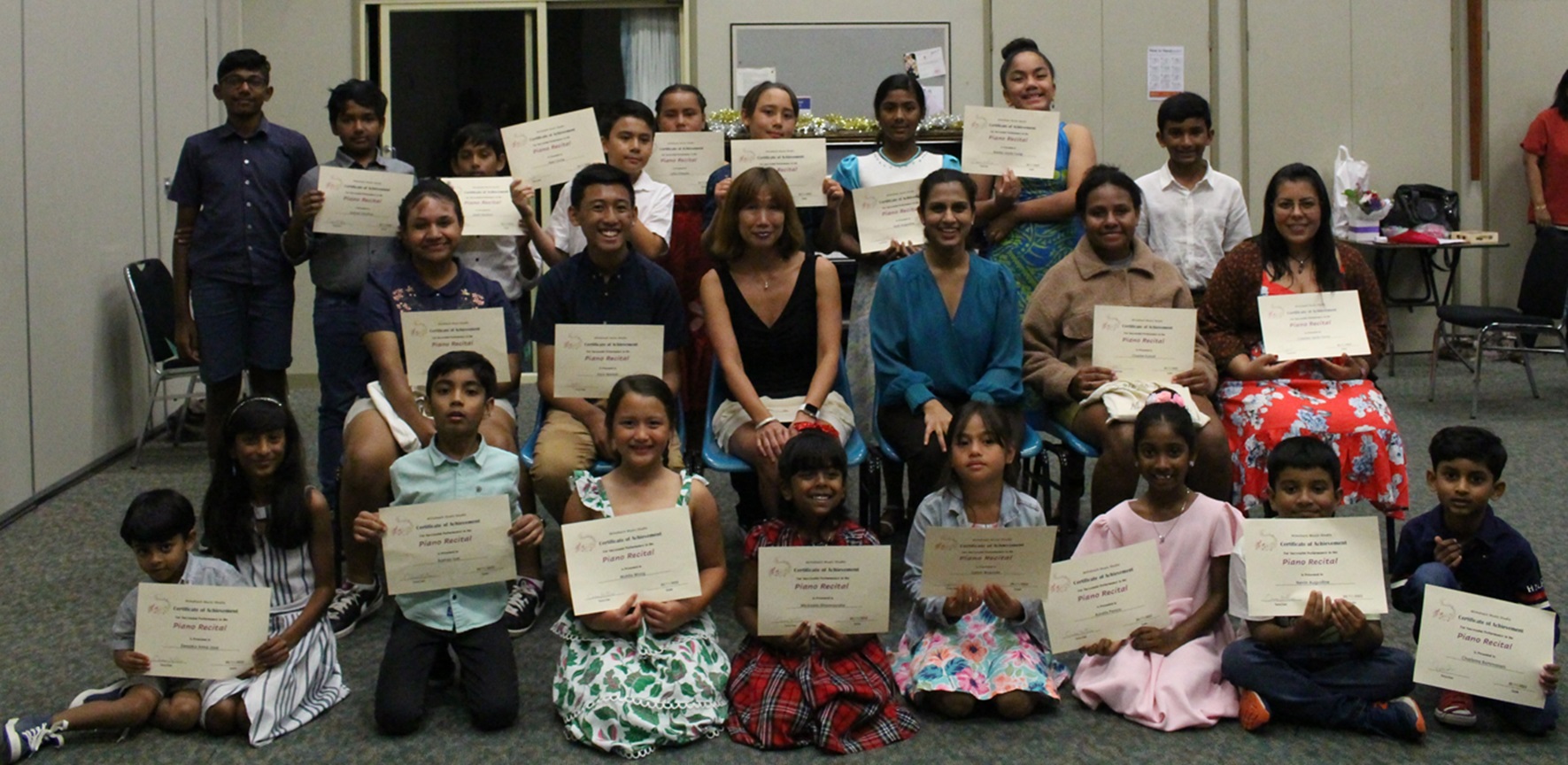 Mosaic Key Piano Annual Piano Recital group photo